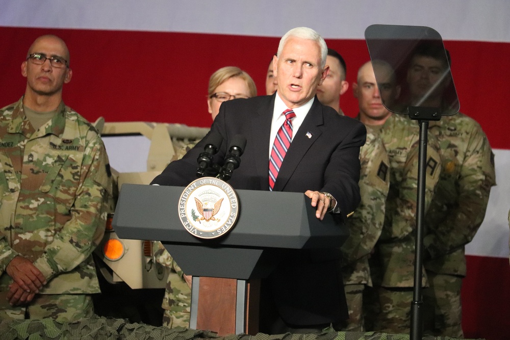 Vice President Mike Pence visits Fort McCoy