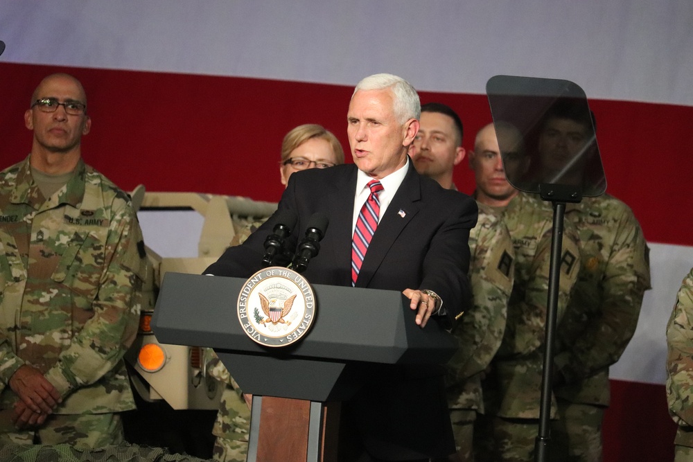 Vice President Mike Pence visits Fort McCoy