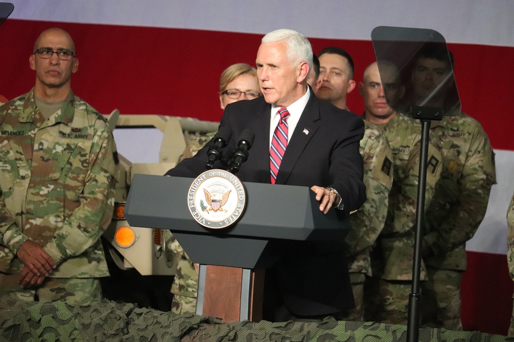 Vice President Mike Pence visits Fort McCoy