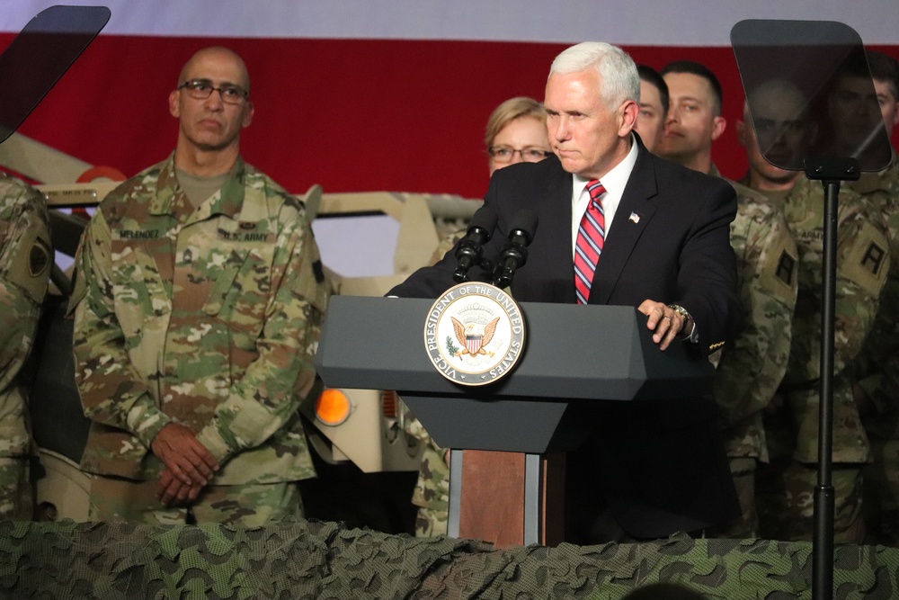 Vice President Mike Pence visits Fort McCoy