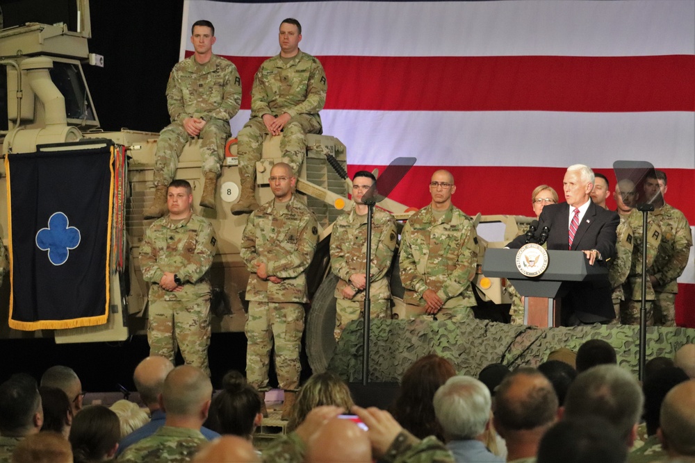 Vice President Mike Pence visits Fort McCoy