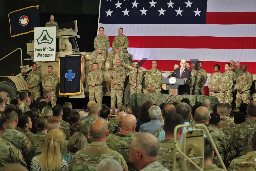 Vice President Mike Pence visits Fort McCoy