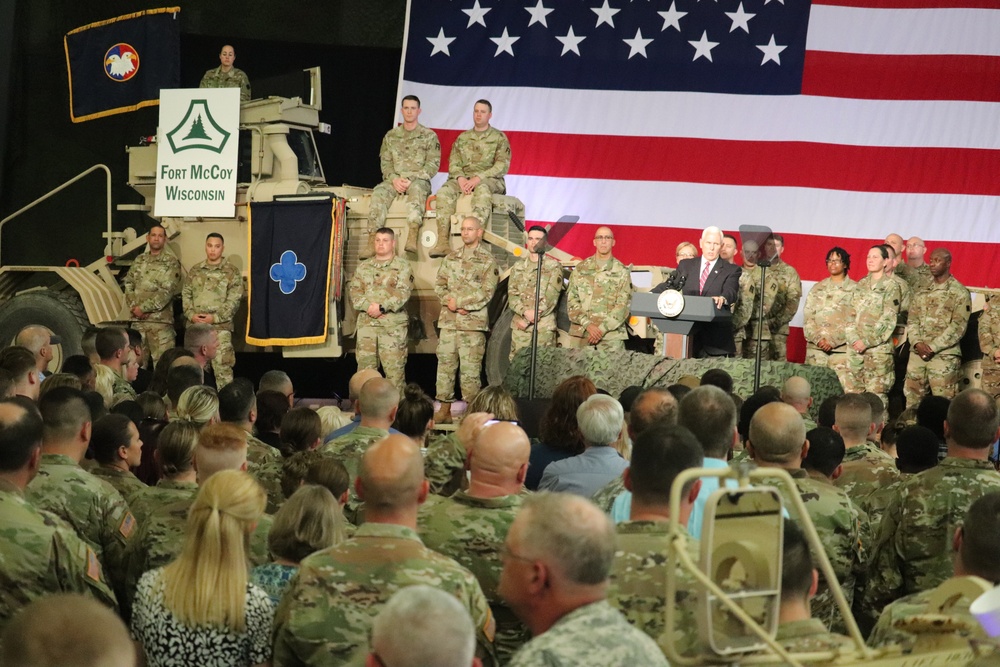 Vice President Mike Pence visits Fort McCoy