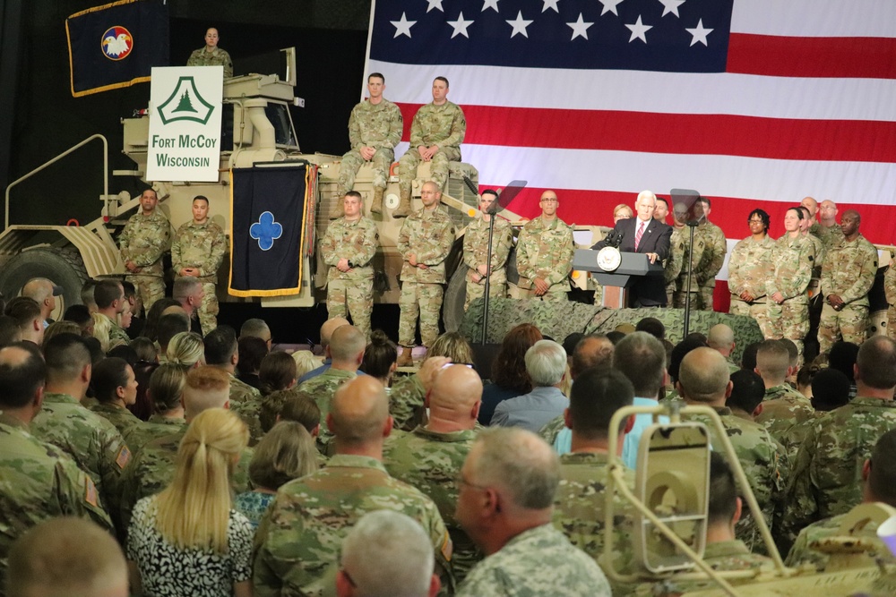 Vice President Mike Pence visits Fort McCoy