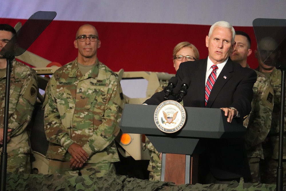 Vice President Mike Pence visits Fort McCoy