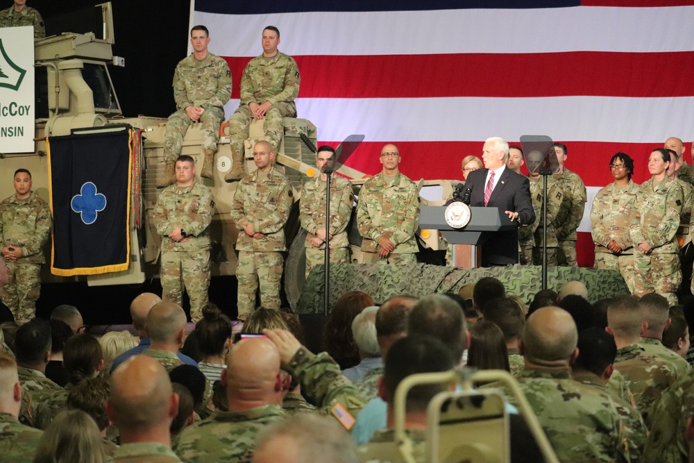 Vice President Mike Pence visits Fort McCoy