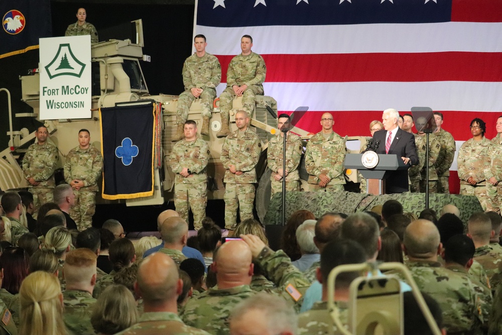 Vice President Mike Pence visits Fort McCoy