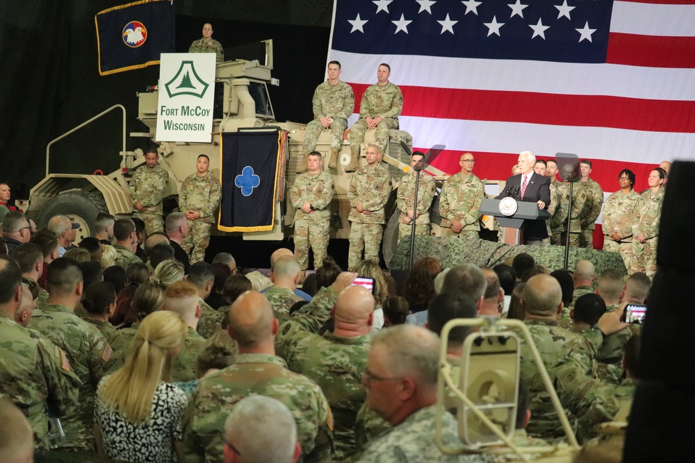 Vice President Mike Pence visits Fort McCoy