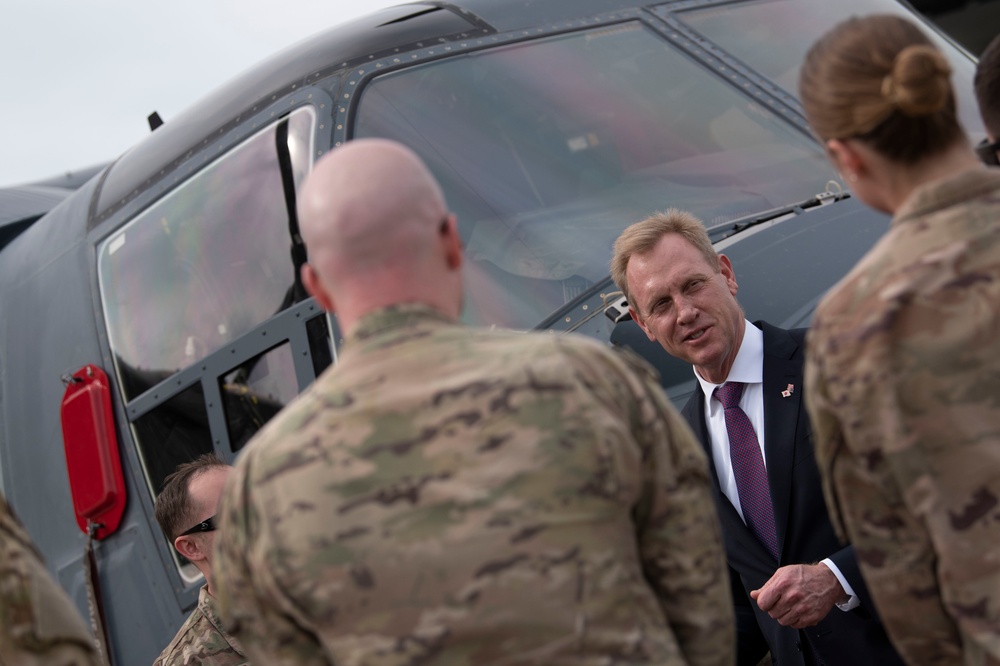 U.S. Acting Secretary of Defense Receives Osprey Mission Brief