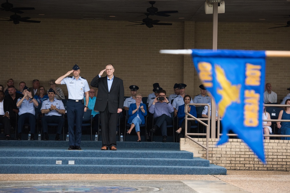 Chief Master Sgt. of the Air Force (retired) attends BMT graduation