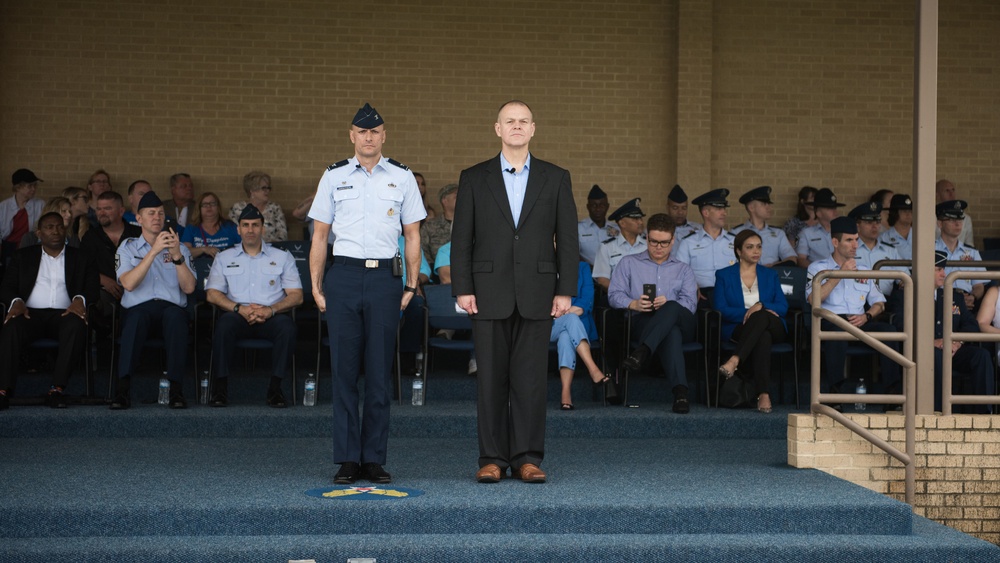 Chief Master Sgt. of the Air Force (retired) attends BMT graduation