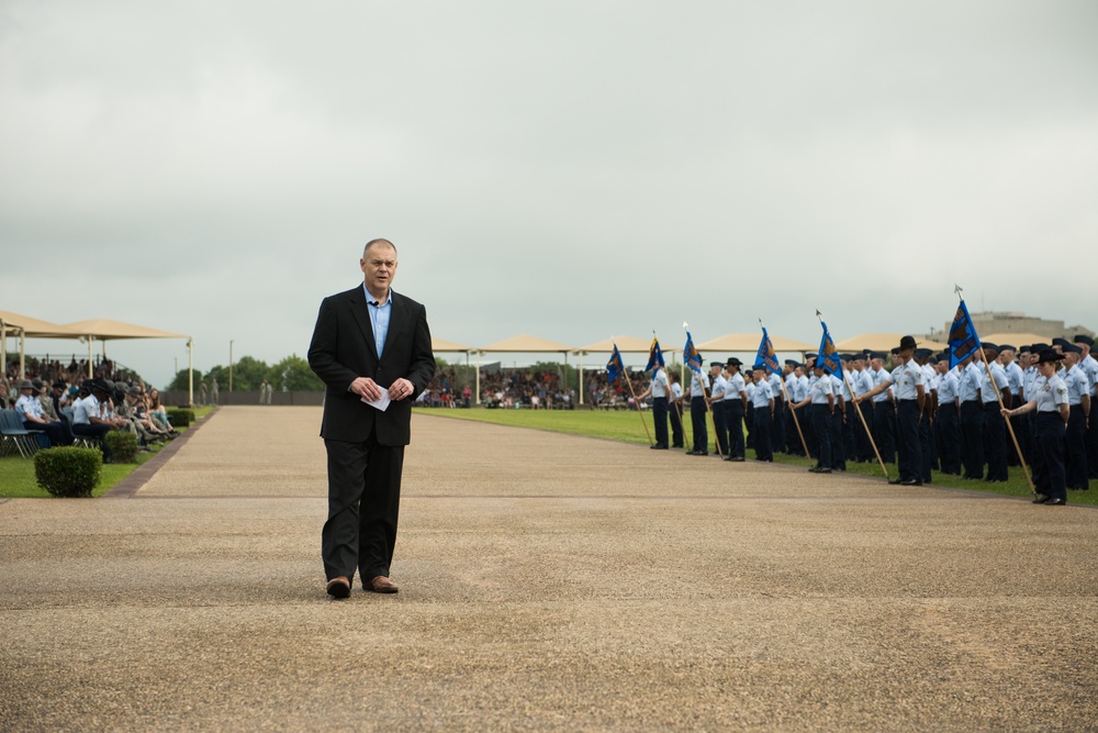 Chief Master Sgt. of the Air Force (retired) attends BMT graduation