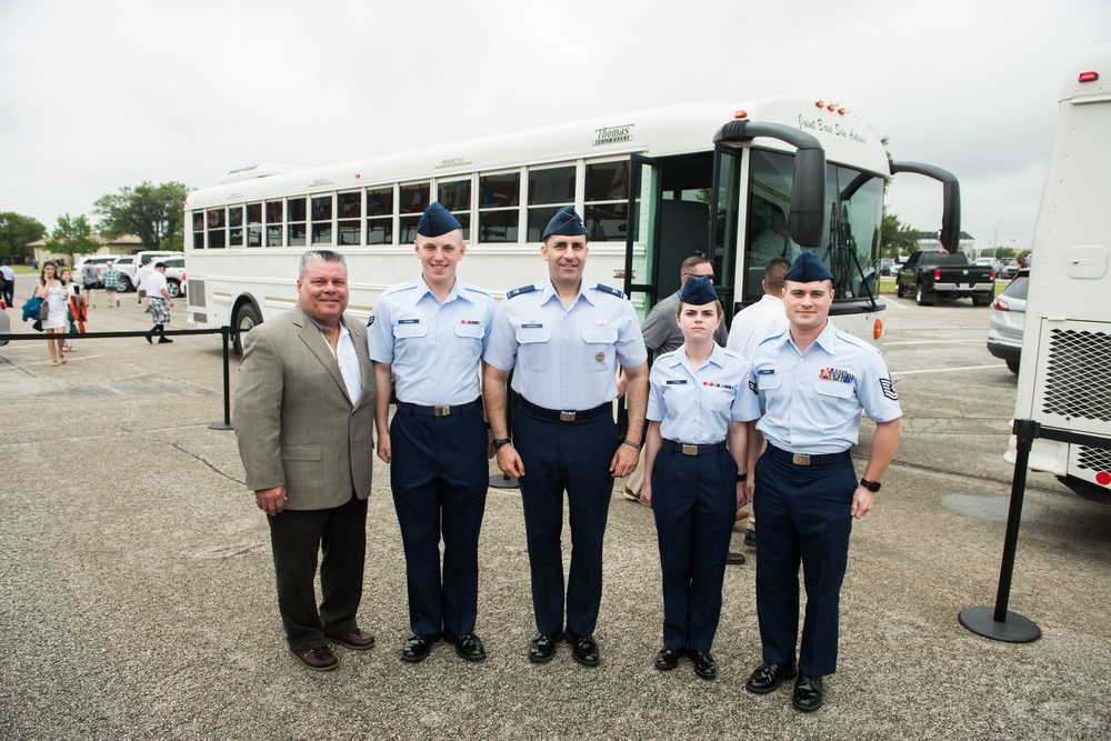 Chief Master Sgt. of the Air Force (retired) attends BMT graduation