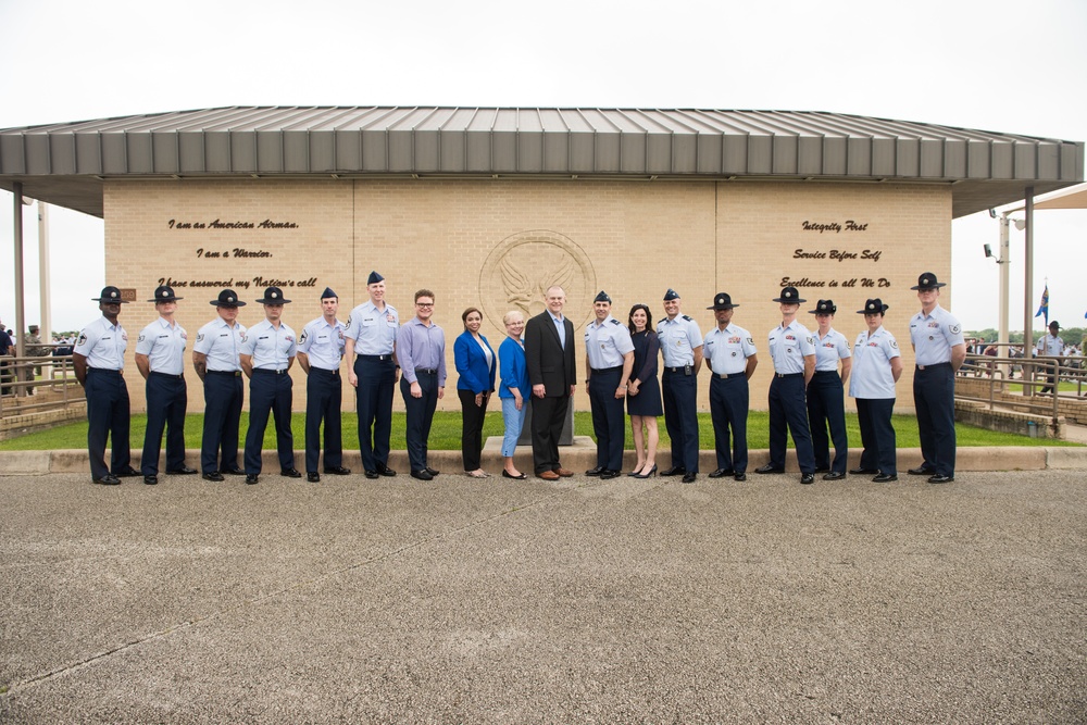 Chief Master Sgt. of the Air Force (retired) attends BMT graduation