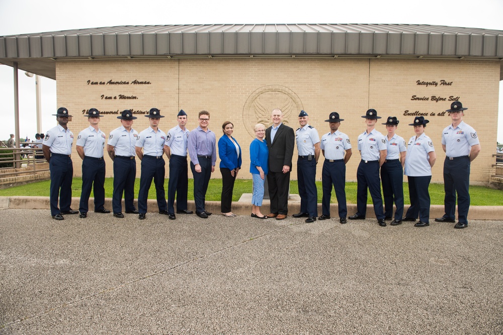 Chief Master Sgt. of the Air Force (retired) attends BMT graduation