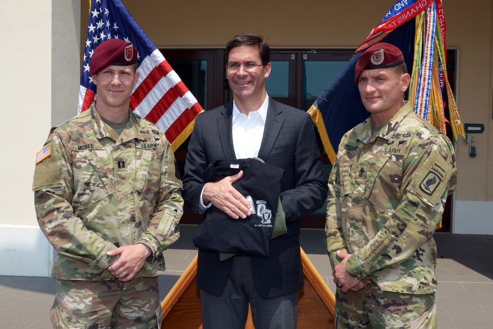 Dr. Mark T. Esper, Secretary of the Army, visits Vicenza