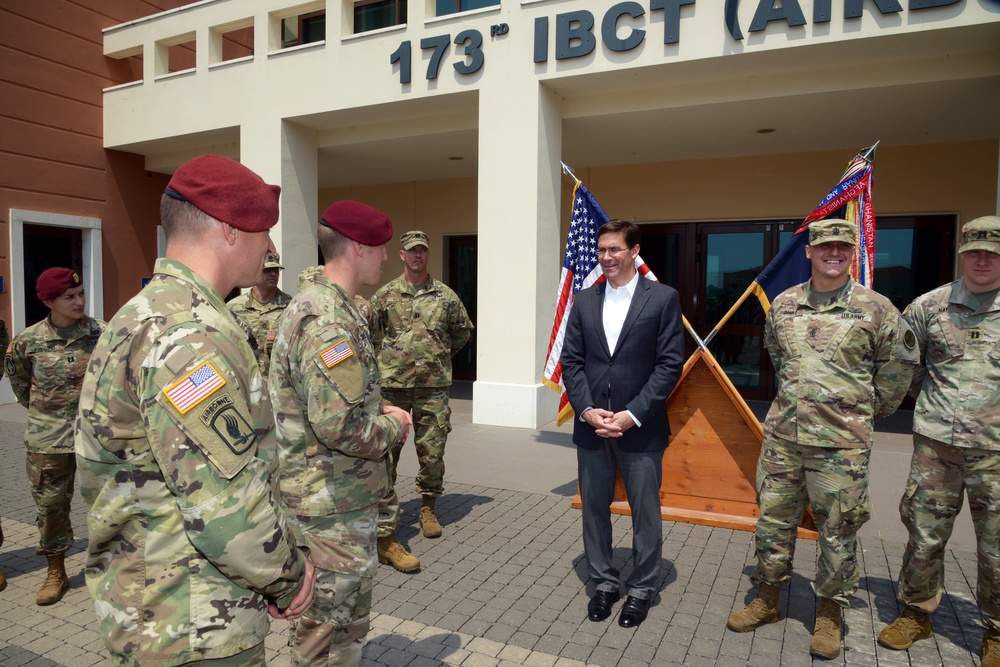 Dr. Mark T. Esper, Secretary of the Army, visits Vicenza
