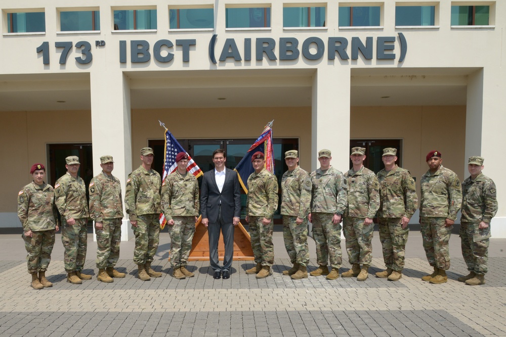 Dr. Mark T. Esper, Secretary of the Army, visits Vicenza