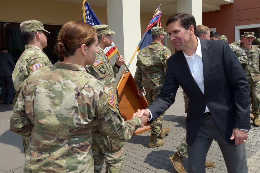 Dr. Mark T. Esper, Secretary of the Army, visits Vicenza