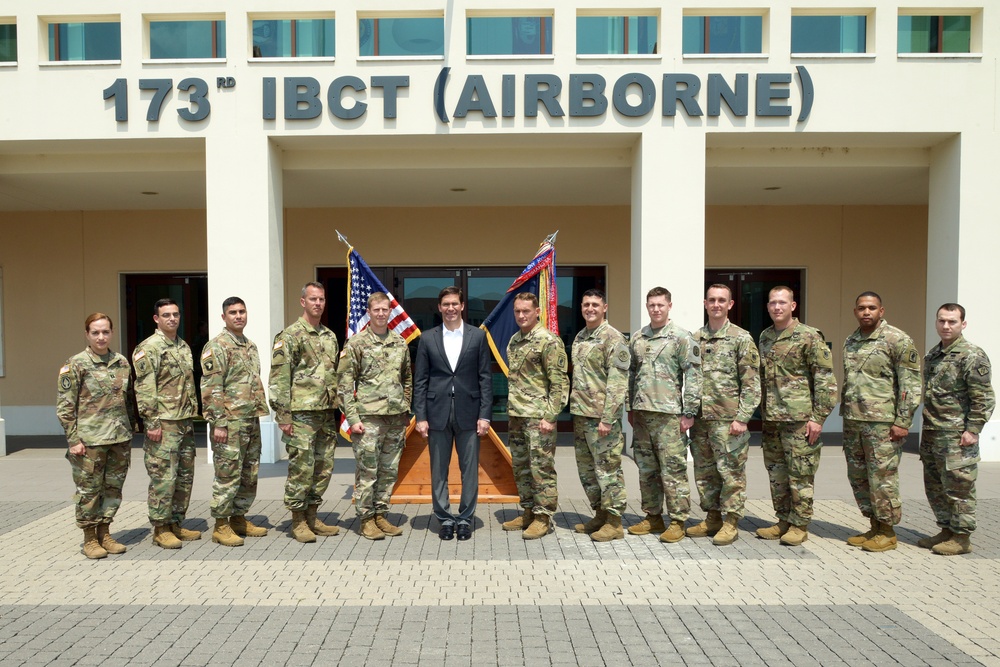 Dr. Mark T. Esper, Secretary of the Army, visits Vicenza