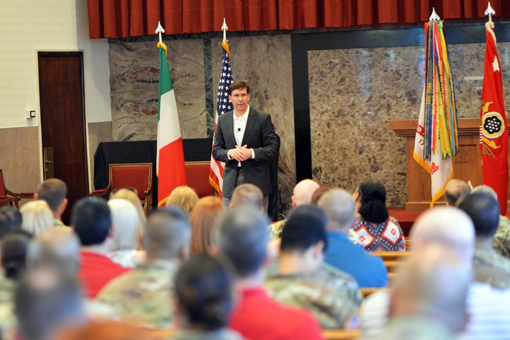 Dr. Mark T. Esper, Secretary of the Army, visits Vicenza