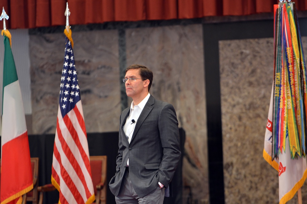 Dr. Mark T. Esper, Secretary of the Army, visits Vicenza