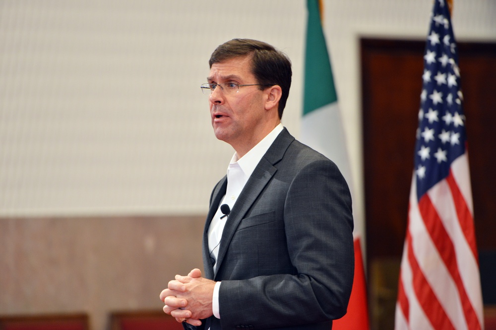 Dr. Mark T. Esper, Secretary of the Army, visits Vicenza