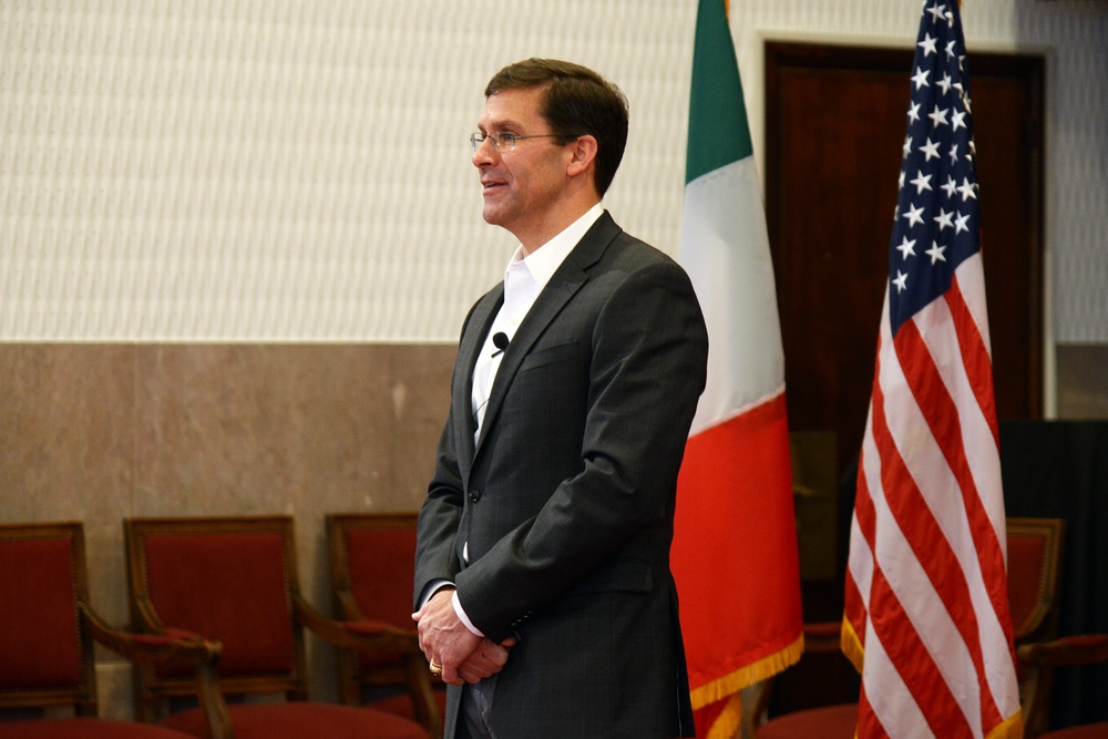 Dr. Mark T. Esper, Secretary of the Army, visits Vicenza