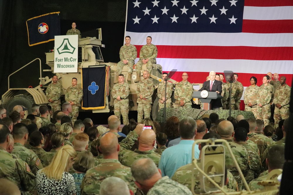 Vice President Mike Pence visits Fort McCoy