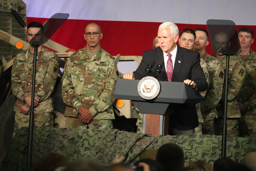 Vice President Mike Pence visits Fort McCoy