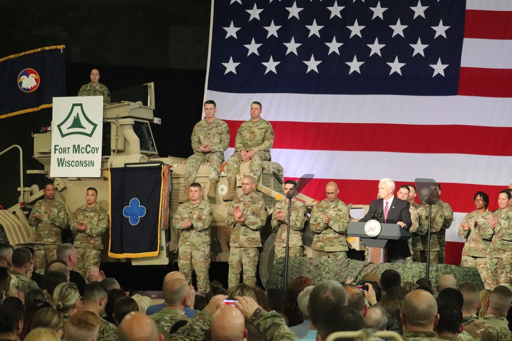 Vice President Mike Pence visits Fort McCoy