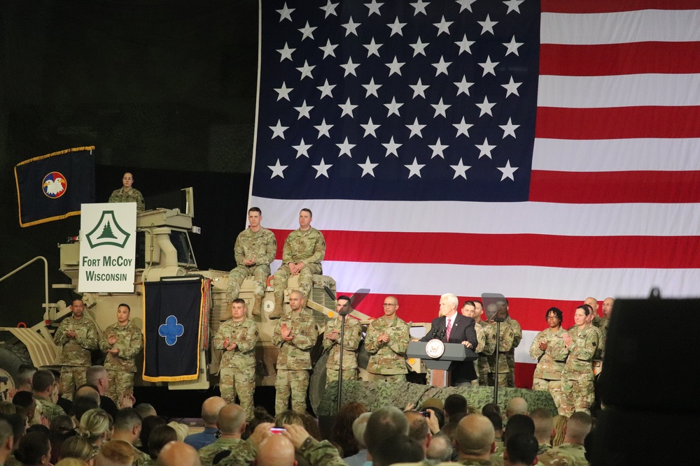 Vice President Mike Pence visits Fort McCoy