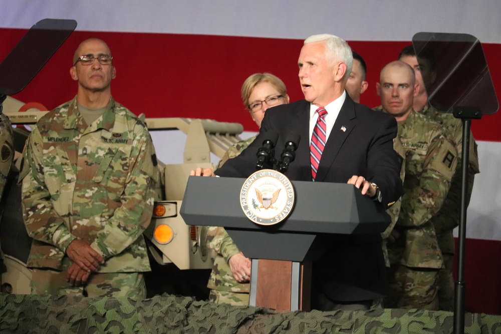 Vice President Mike Pence visits Fort McCoy