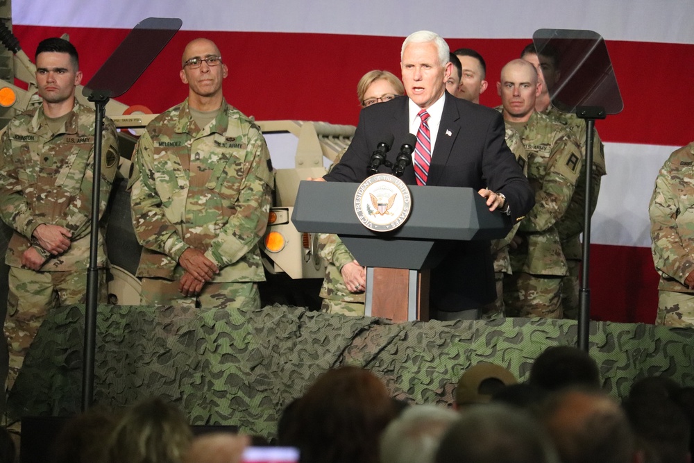 Vice President Mike Pence visits Fort McCoy