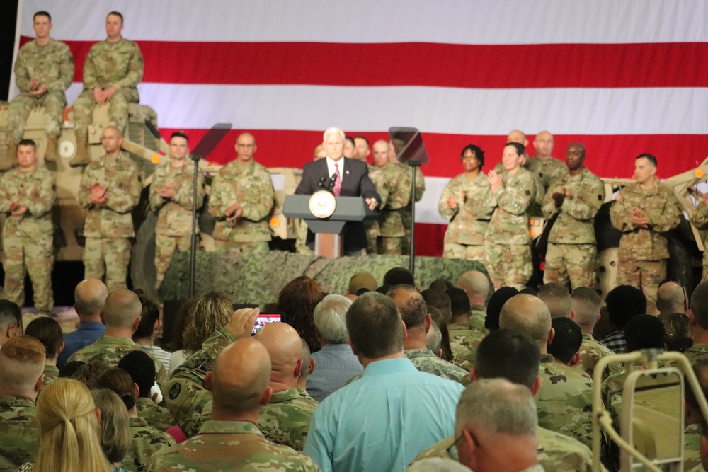 Vice President Mike Pence visits Fort McCoy