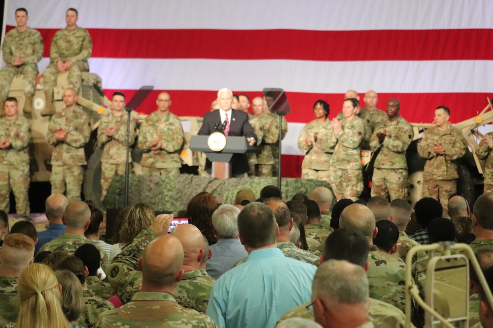 Vice President Mike Pence visits Fort McCoy