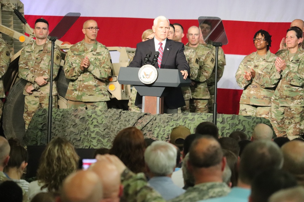 Vice President Mike Pence visits Fort McCoy