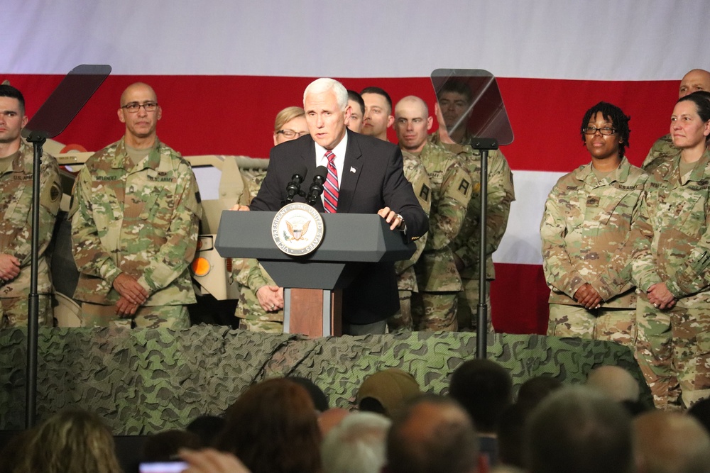 Vice President Mike Pence visits Fort McCoy