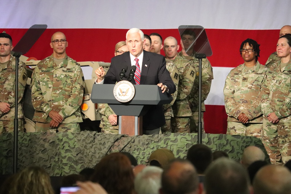 Vice President Mike Pence visits Fort McCoy