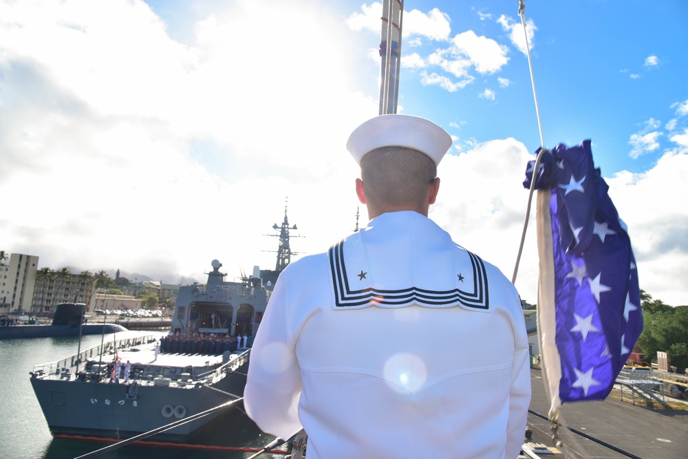 USS Chung-Hoon Raises Union Jack