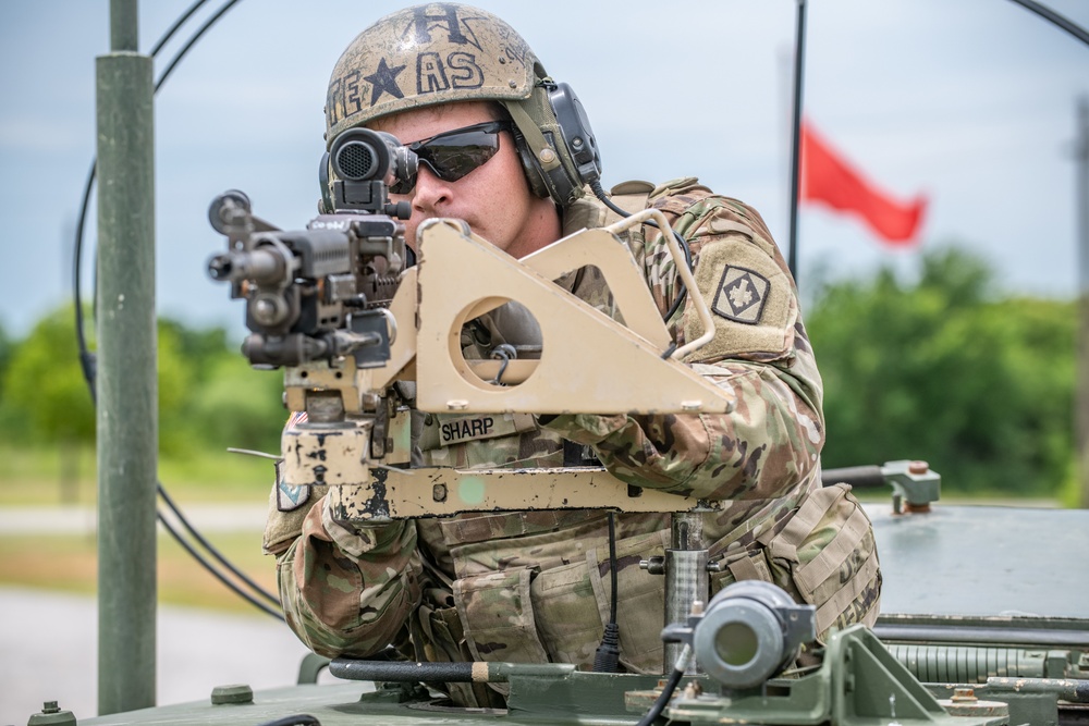 Steel Warriors from 75th FA BDE qualify on M240B while mounted on HIMARS