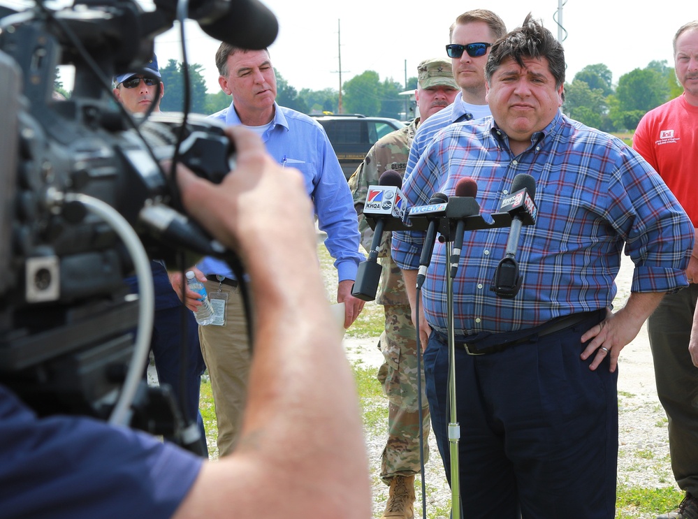 Illinois Governor Commits Additional Illinois National Guard Troops to Flood Fight