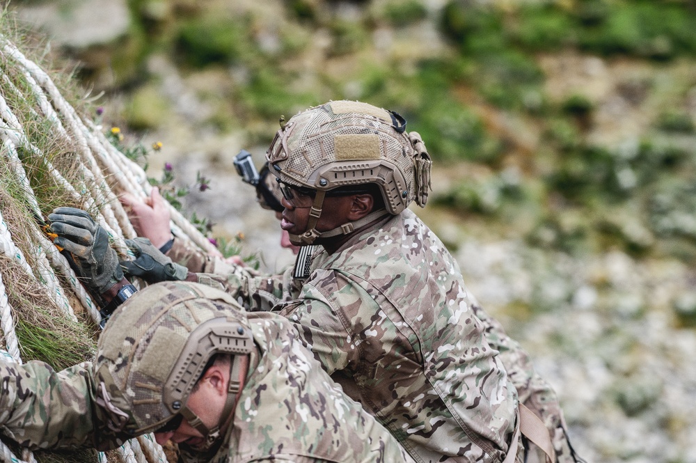 Rangers Rehearse for Historic Pointe du Hoc Climb