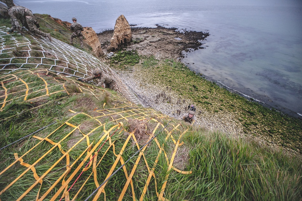 Rangers Rehearse for Historic Pointe du Hoc Climb