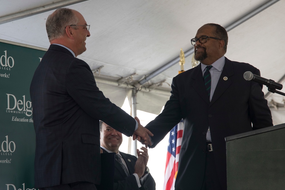 MARFORRES participate in ground breaking ceremony for Delgado Community College