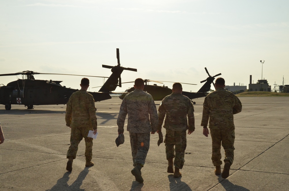 Security Forces Airmen conduct HH-60 combat offload training