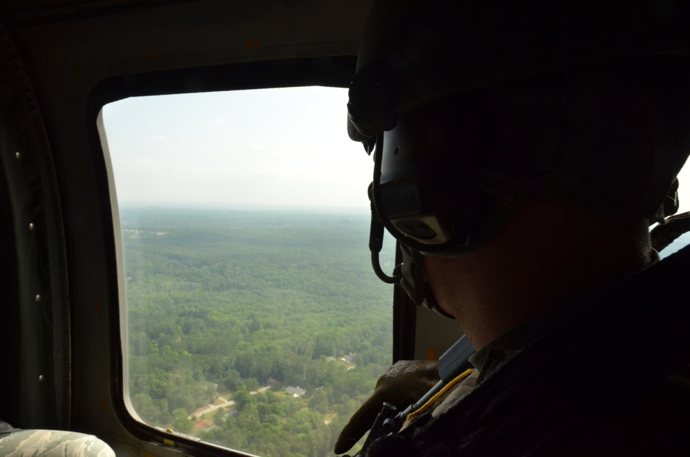 Security Forces Airmen conduct HH-60 combat offload training