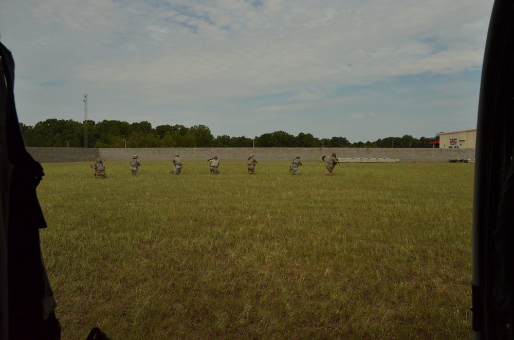 Security Forces Airmen conduct HH-60 combat offload training