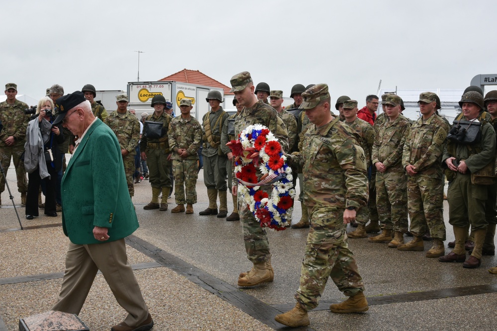 D-Day 75 4th ID Ceremony at Utah Beacah