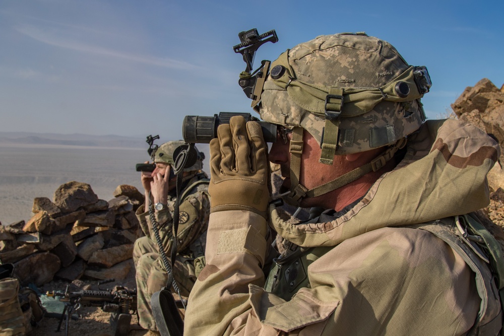 1-163 Cav - Defensive Training Exercise at National Training Center (NTC)